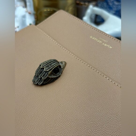 🆕 KURT GEIGER LONDON 🧿 NWOT Shoreditch Small Leather Crossbody Bag, Bone Beige - Picture 11 of 16